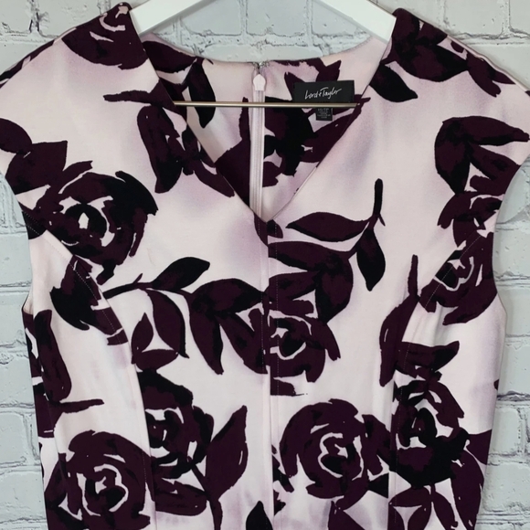 Lord & Taylor US M PinkPurple Elegant Dress With Pokets Feminine Coktail Chic - Picture 3 of 11